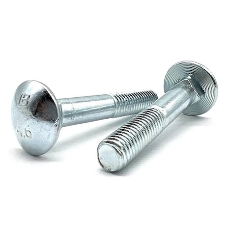 Boltsandnuts.Com Carriage Bolt, M8-1.25, 50 mm L, Steel, Class 4.6, Zinc Plated, 20 PK M8C50BCG46Z-20